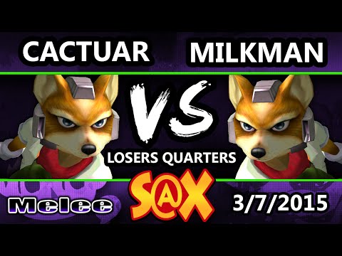 S@X Monthly - Milkman (Fox) vs. Cactuar (Fox) SSBM Losers Quarters - Melee