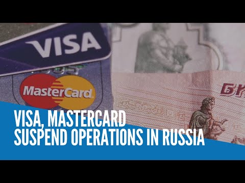 Visa, Mastercard suspend operations in Russia