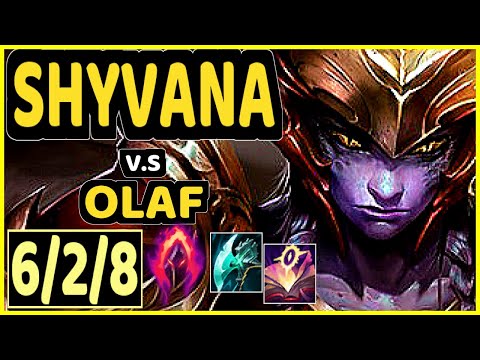 SHYVANA vs OLAF - 6/2/8 KDA JUNGLE CHALLENGER GAMEPLAY - KR