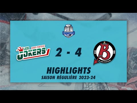 Jokers de Cergy-Pontoise 2-4 Diables Rouges de Briançon - Highlights - Synerglace Ligue Magnus 23-24