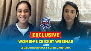 EXCLUSIVE: Women's Cricket Webinar | Jemimah Rodrigues and Smriti Mandhana | DC Academy