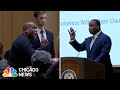 Chicago Migrants Rep Jonathan Jackson Holds Heated Town Hall On Chicago Migrant Crisis