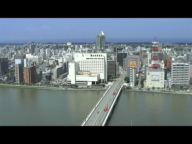 新潟市内（新潟日報メディアシップ20Fから西側）