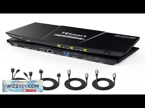 TESmart USB C MST&EDID KVM Switch 2 Monitors 2 Computers HDMI+DisplayPort USB 3.0