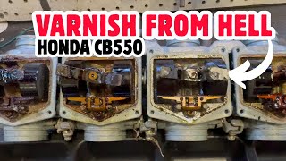 CB550 Chopper: Carb Full of Varnish and Brake Rebuild!!!