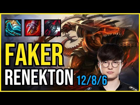 FAKER - RENEKTON vs AKALI Mid - KR Grandmaster - Patch 11.7