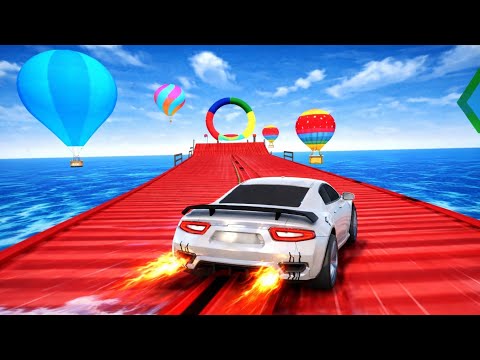 Impossible Car Stunt Challenge 😱 | Sky Track Mega Ramp Over Sea | Crazy Car Game