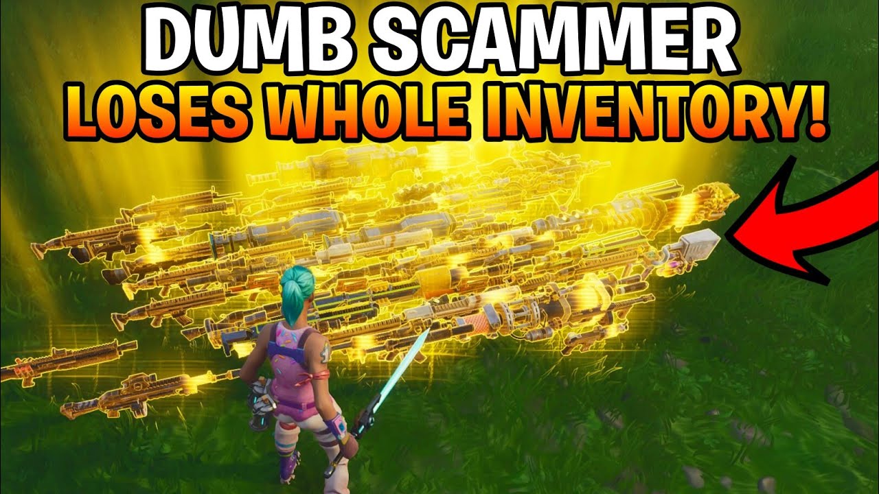 Dumb Scammer Gets Scammed For Whole Inventory!(Fortnite Save The World)