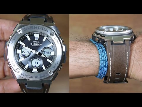 Casio G-Shock G-STEEL GST-S130L-1A TOUGH LEATHER BAND - UNBOXING