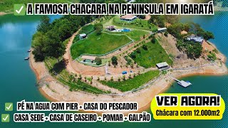 Paraíso em Igaratá-SP- Chácara com vista Cinematográfica pé na Água, Divisa com São José dos Campos
