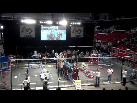 2013 FRC Wisconsin regional.  Finals match 1