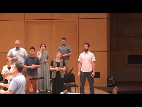 Recording "Prayer" by Rene Clausen at Sauder Concert in July 2019