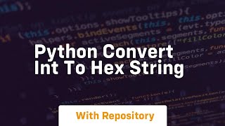 python convert int to hex string