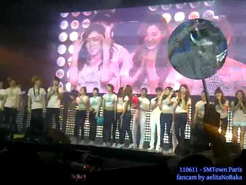 [FANCAM] SMTown Paris 110611 all bands - Sorry sorry + goodbye