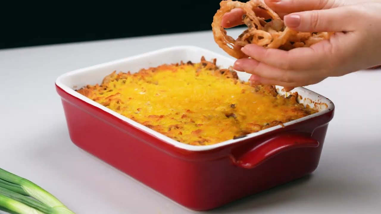 French Onion Beef and Rice Casserole | Simple Dinner Recipe
