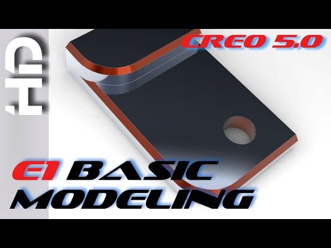 E1 Creo Parametric 5.0 - Basic Modeling Tutorial 1