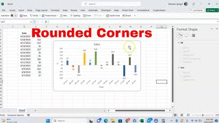 How to Edit a Chart so the Corners Are Rounded in Microsoft Excel! #howto #tutorial #msexcel