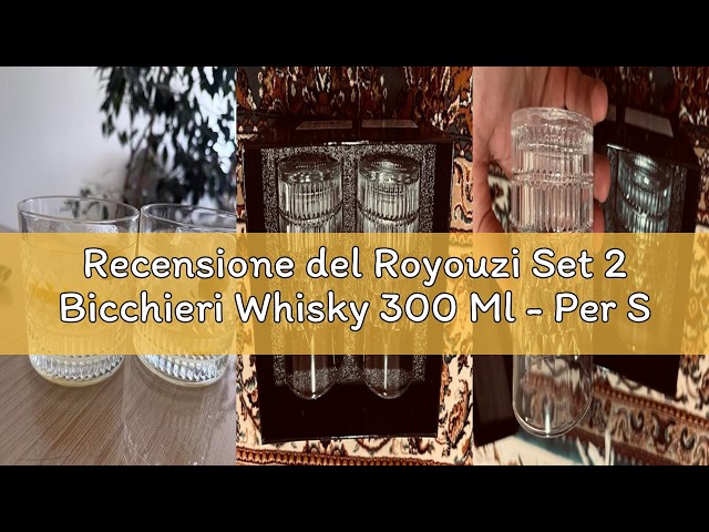 Vídeo relacionado con Royouzi 2 Piezas Vasos Whisky Cristal 300ml Vaso Whisky Vasos Whisky Cristal Lujo Adecuado Para Whisky EscocéS, Ron, Brandy, Regalos úNicos Para Hombres Y Mujeres