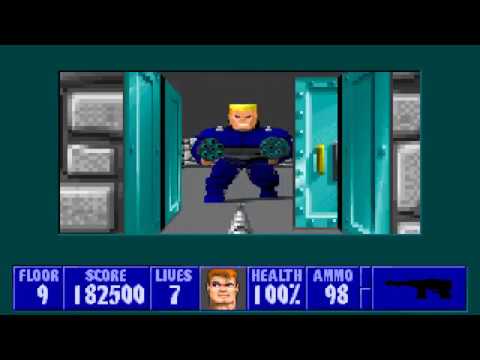 [MS-DOS] Wolfenstein 3D - Floor 9 (Episode I)