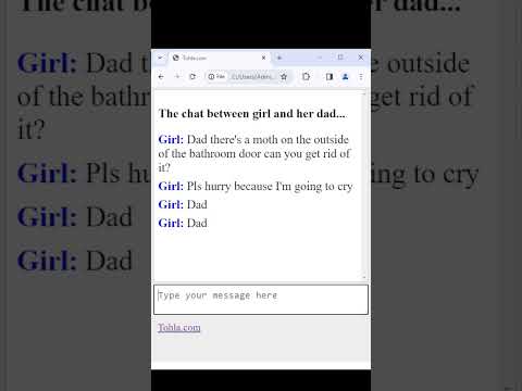 Dad there's a moth on the outside of the bathroom door! #tohla #onlinechat