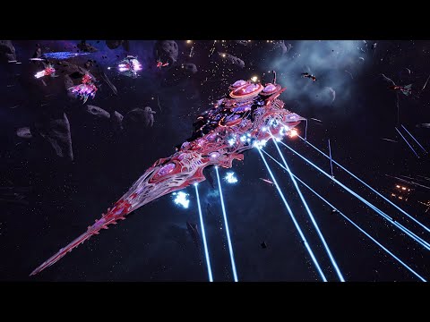 Imperial Navy vs Craftworld Aeldari - Skalgrim Mod - Massive Battle - Battlefleet Gothic Armada 2