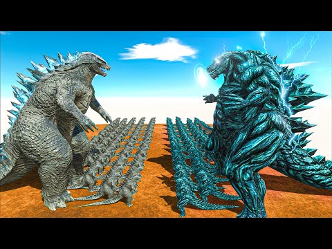 Epic Godzilla War - Growing Godzilla 2014 VS Godzilla Earth Evolution Size Comparison