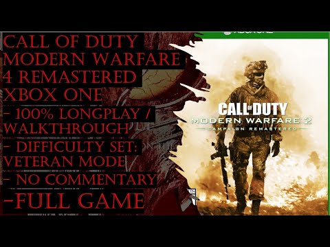 COD Modern Warfare 2 Remastered Xbox One (Veteran) Full Game 100% Walkthrough (No Commentary)