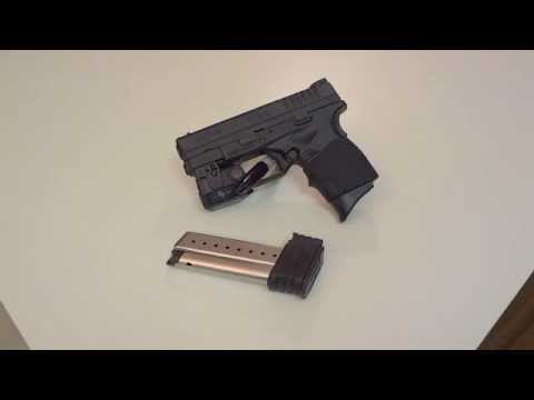 My XD-S 9mm - comfy cozy! Pearce Grip Extension - Hogue Handall Jr - Viridian C5L