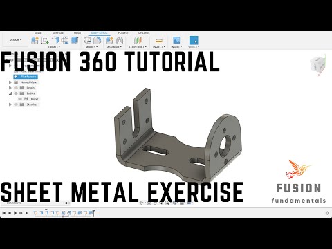 Fusion 360 - Intro to sheet metal (Practice tutorial #8)
