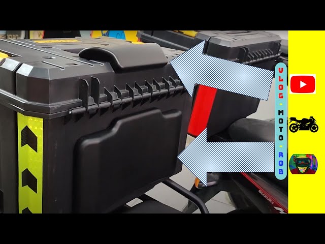 Vídeo relacionado con Garvee Baúl Moto 45L Rojo Con Respaldo Sistema Desmontaje Rápido Base Acero Maleta Trasera Universal Para Motocicleta y Scooter