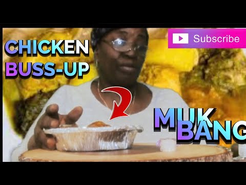CHICKEN BUSS UP SHUT( ROTI ) MUKBANG