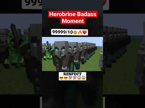 HEROBRINE Badass Moment🔥🥳😎….#shorts #minecraft #savage #badass #anime