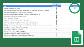 how to remove all check boxes in google sheets