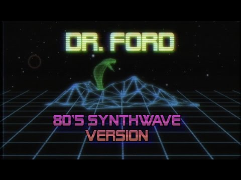 Westworld Dr. Ford 80's Synthwave Style