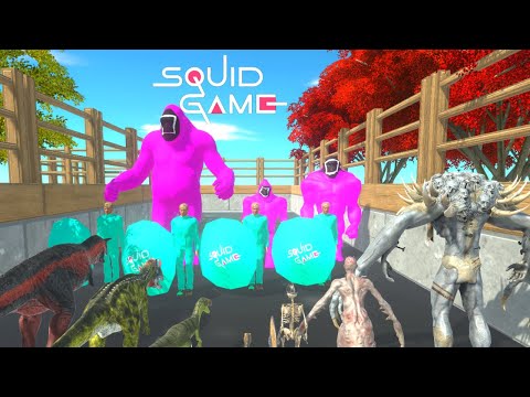 Squid Game Fight - Primates VS Infernal and Carnivore Dinos - To Catch the Coles Cowards - ARBS