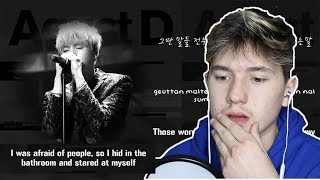I didn't expect this... BTS Suga (AGUST D) - The Last 마지막 REACTION (non KPOP fan reacts)