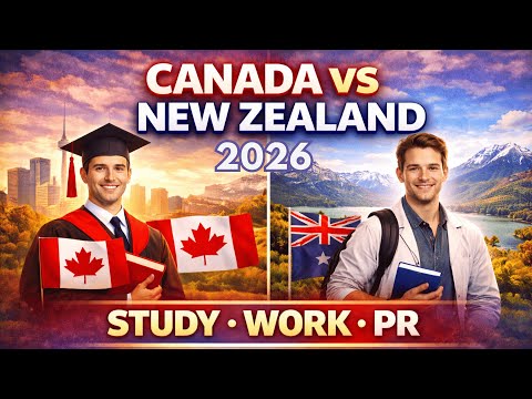 🇨🇦 Canada or 🇳🇿 New Zealand — A Comparison You’ve Never Seen! PR, Work Permit & Study Options 2026