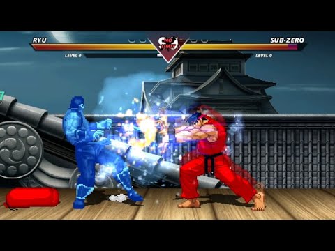 RYU vs SUB-ZERO - Exciting High Level Fight!