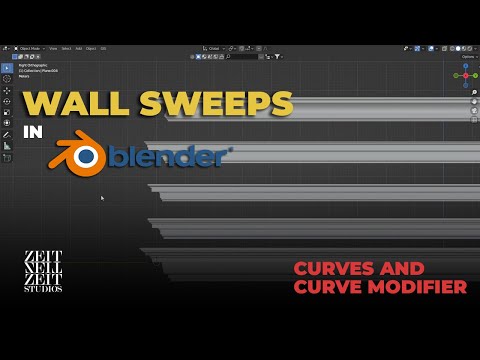 Blender Tips - How to use curves for creating wall sweeps - Beginner Series