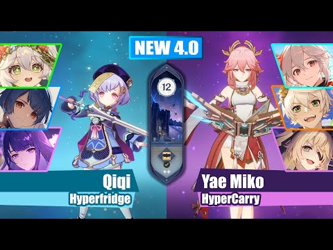 C1 Qiqi Hyperfridge & C0 Yae Miko Fischl HyperCarry | NEW Spiral Abyss 4.0 Floor 12 Full Star Clear