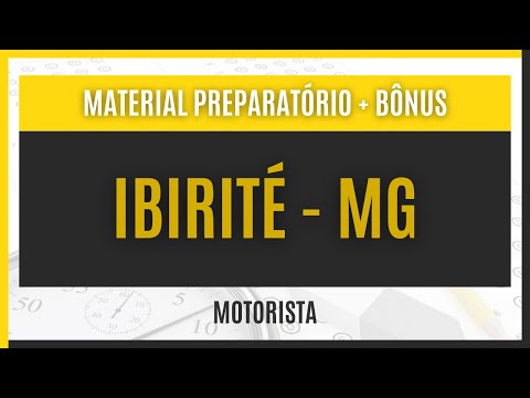 Material EXCLUSIVO para Motorista (Concurso Ibirité - MG 2024)