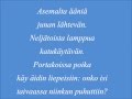 Juha Tapio - Sitkeä Sydän Lyrics 
