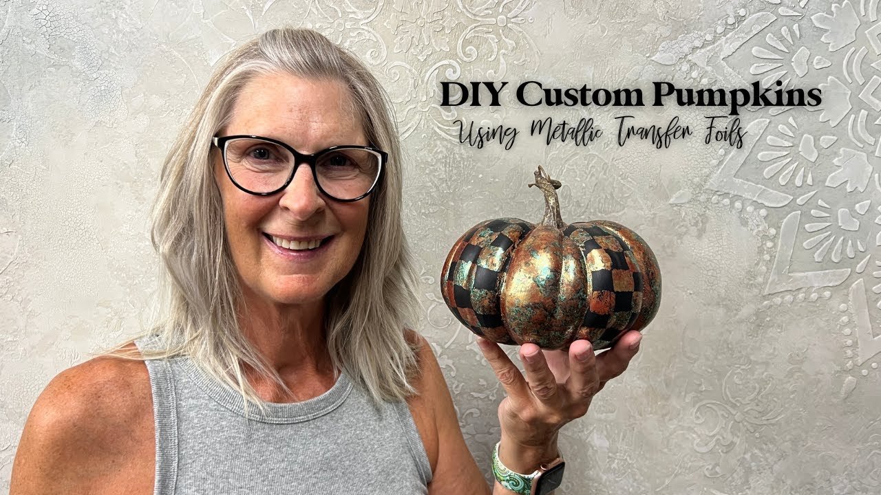 DIY Custom Fall Pumpkins | Metallic Transfer Foils