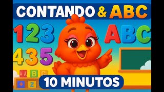 Galinha Juju – Aprendendo a Contar e ABC | 10 Minutos de Músicas Educativas