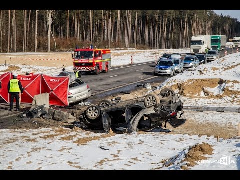 Śmiertelny wypadek na S8 - Dybki (25.02.2017)
