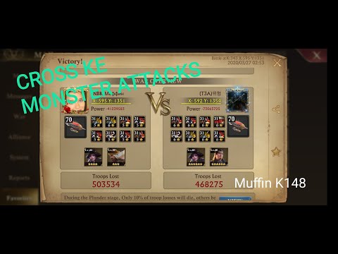 Muffin K148 - CROSS KE - how to survive 13 Monster attacks - Guns of glory