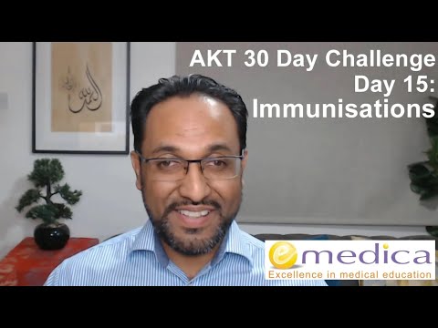 MRCGP AKT 30 Day Challenge - Day 15: Immunisations