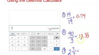 Using Desmos to Convert Fractions to Decimals