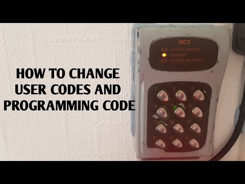 How to change user code and programming code on an ACT10/ACT5 keypad