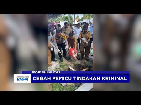 POLRESTA TIDORE GELAR PEMUSNAHAN RIBUAN MIRAS